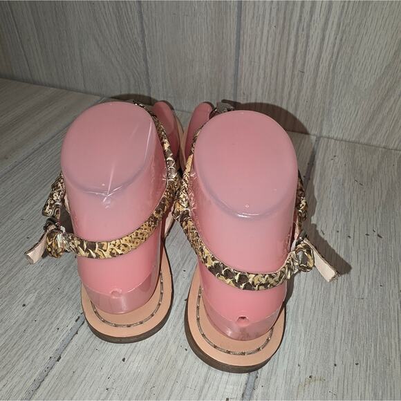 Coach Opal Natural Snake Skin Print Sandals Strappy Size 7 Summer Vacation - Picture 3 of 8
